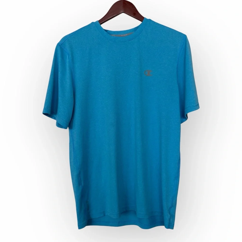 Champion Performance Vapor Men's Blue Active Workout Running T-Shirt - Size Med - Picture 1 of 6